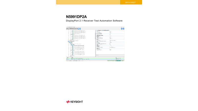 N5991DP2A DisplayPort 2.1 Receiver Test Automation Software